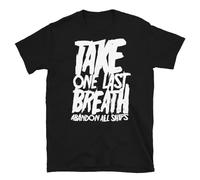 YGT56UYHft Abandon All Ships Take One Last Breath Emo Scene Band T-Shirt Black XL