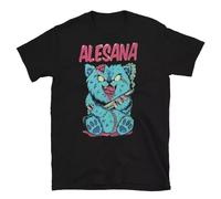 YGT56UYHft Alesana Undead Zombie Cat with Shotgun Post-Hardcore Band T-Shirt Black 3XL