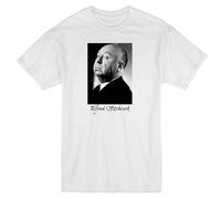 YGT56UYHft Alfred Hitchcock Movie Director Psycho Vertigo Rear Window Birds T-Shirt White S
