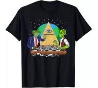 YGT56UYHft Alien Illuminati Conspiracy Theory All Seeing Eye Aliens T-Shirt Black XL