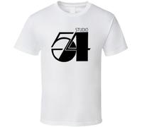 YGT56UYHft Studio 54 Music Production House2 Logo T Shirt Men's White 3XL