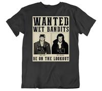 YGT56UYHft Wet Bandits Home Alone Funny Joe Pesci Fan Parody T Shirt Black L