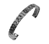 YGUK0J Bracelet De Montre En Acier Inoxydable Solide, Compatible Avec Armani, Bracelet De Montre De Petite Taille For Femmes, Compatible Avec La Ceinture En Maille 6mm 8mm 10mm(LR-G01-Black,12mm)