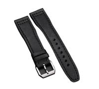 YGUK0J Bracelet De Montre En Cuir Fait À La Main For Couche De Cuir De Vachette 20 21 22MM Marron Noir Bracelet Vintage For Homme Adapté Compatible Avec Pilot Mark 15 16(Brack,22mm)