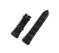 YGUK0J Bracelet De Montre En Cuir Véritable 27 Mm Compatible Avec La Montre GUESS Noir Bleu(Black)
