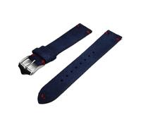 YGUK0J Bracelet de montre en daim à dégagement rapide avec barre à ressort compatible avec les accessoires de montre 20 mm 22 mm, Ligne bleu-rouge, 20mm