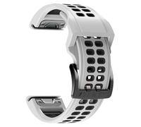 YGUK0J Compatible avec Garmin Instinct 2 / Instinct Tactical Solar Strap Bracelet de montre à dégagement rapide Bracelet de montre 22 mm Bracelet en silicone double couleur(White black)