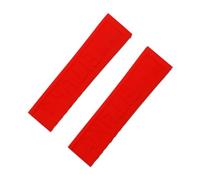 YGUKOJ 20mm 22mm 24mm noir bleu rouge bracelet en caoutchouc en caoutchouc de silicone Boucle en acier inoxydable Compatible With Navitamin/Avenger/Breitling Strap(Red,MATT SILVER BUCKLE_22MM)