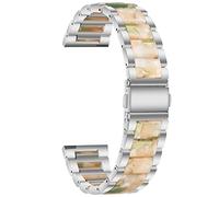 YGUKOJ Alliage de 22mm 20mm avec Bracelet en résine Compatible avec le Bracelet de montre Venu 2/1/Venu2 Plus/SQ/Vivoactive 4 3 Bracelet en métal ceinture multicolore(Silver Style3_For Vivoactive 4)