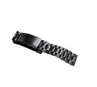 YGUKOJ Bande de montre en acier inoxydable massif adaptée aux hommes femmes montres bretelles en métal 14mm 16mm 18mm 19mm 20 21mm 22 22mm 26mm 26mm Bande de boucle pliante 26mm 26mm(Black,20mm)