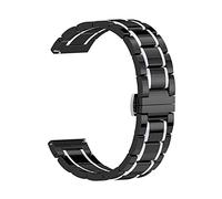 YGUKOJ Bande en céramique de luxe de 20mm 22mm 24mm Compatible With Samsung Galaxy 3 Regard 46mm 42mm Gear S3 Sangle Active 2 40 44mm STROND START STARMIQUE(Black white,22mm)