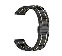 YGUKOJ Bande en céramique de luxe de 20mm 22mm 24mm Compatible With Samsung Galaxy 3 Regard 46mm 42mm Gear S3 Sangle Active 2 40 44mm STROND START STARMIQUE(Black gold,22mm)