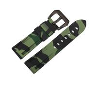 YGUKOJ Bracelet de montre en caoutchouc coloré camouflage 22 mm 24 mm 26 mm compatible avec montre for homme Bracelet de montre compatible avec Gear S3 Classic Panerai(Green Black buckle,22mm)