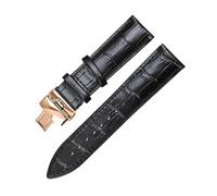 YGUKOJ Bracelet de montre en cuir véritable avec fermoir papillon 12 mm, 14 mm, 16 mm, 18 mm, 19 mm, 20 mm, 21 mm, 22 mm, 23 mm, 24 mm, 23mm