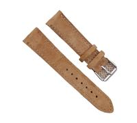 YGUKOJ Bracelet de montre en daim 18 19 20 21 22 mm Bracelet de montre de rechange en cuir véritable Bleu Marron, 22mm