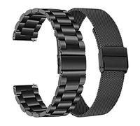 YGUKOJ Bracelet en acier inoxydable compatible avec montre intelligente Garmin Forerunner 55 245 645 M Compatible avec Approach S40 S12 S42 Correa, For Vivomove HR