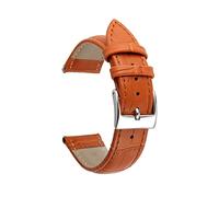 YGUKOJ Bracelets de montre en cuir véritable 14/16/18/20/22/24 Mm, boucle ardillon en acier, Bracelet bleu, ceinture de poignet, outil(Light brown,16mm)