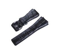 YGUKOJ Gandband En Cuir Véritable De Qualité Supérieure 34mm * 24mm De Montre Compatible Avec Une Bracelet De Montre De Cloche Ross BR01 BR03 Bracelet(Black black buckle)