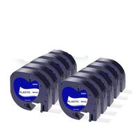 YGUWZ 10PK Compatible 1/2 Pouces Ruban d'étiquettes en Plastique Blanc LT-100H Fonctionne avec Les modèles d'imprimante d'étiquettes Compatible avec la référence 91331