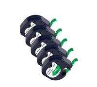 YGUWZ 5PCS 10PCS 12 mm LT TAPEL Compatible avec 91201 91331 12267 91202 91200 Tapes d'étiquette Compatible avec l'imprimante d'étiquette LT100H(5PK Black on Green)