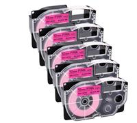 YGUWZ 5PK Rubans fluorescents Roses 12mm compatibles Compatible avec diverses imprimantes d'étiquettes KL-60 KL-120 KL-HD1 KL-P350W