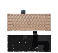 YGUWZ Clavier Anglais 12.5 modèle 161201 TM1607 Compatible avec Divers Ordinateurs Portables modèle 9Z.ND6BV.001(US Gold Backlight)