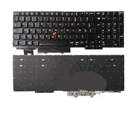 YGUWZ Clavier d'ordinateur Portable FR Noir rétro-éclairé Compatible avec E15 Gen 2 Type 20T8 20T9 20TD 20TE