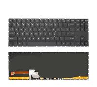 YGUWZ Clavier d'ordinateur Portable SP US Russe Espagnol Compatible avec 15-en 15-EN0028AX 15-EN0013DX 15-EN1000NA(US RGB Backlight)
