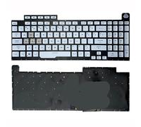 YGUWZ Clavier rétroéclairé Compatible avec G17 G731 G731G G731GT G731GU G712 G712LU G712LV, Disposition américaine, française et Russe(Silver US)
