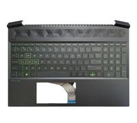 YGUWZ Couvercle supérieur de Remplacement avec Clavier, Compatible avec Les Jeux 15-EC 15-ec0000 TPN-Q229, Disposition Latine, Russe, américain et Espagnol(US Backlit)