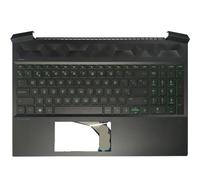 YGUWZ Couvercle supérieur de Remplacement avec Clavier, Compatible avec Les Jeux 15-EC 15-ec0000 TPN-Q229, Disposition Latine, Russe, américain et Espagnol(Spanish Backlit)