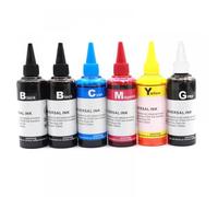 YGUWZ Kit de Recharge d'encre 100ML, Compatible avec PGI-750 CLI-751 Compatible avec modèles 450 451 550 150 151 270 670 870 520 521 525 725 625, Encre à Colorant(6pcs-CMYKK G Dye Ink)