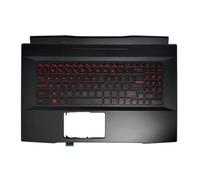 YGUWZ MSI GF76 MS-17L1 Coque supérieure Repose-Paume Compatible avec Clavier d'ordinateur Portable Espagnol, Russe, français, américain(US Backlit)