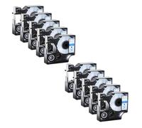 YGUWZ Paquet de 10 Rubans d'étiquettes Compatible avec D1 12mm 45014 Bleu sur Blanc Compatible avec imprimantes Duo 3M PL100 PL150