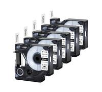 YGUWZ Paquet de 5 étiquettes permanentes en Polyester, 9x12mm, Noir sur Blanc, compatibles avec Les étiqueteuses comme 4200 5200