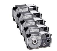 YGUWZ Paquet de 5 étiquettes Standard Noires sur métalliques, compatibles avec Les imprimantes à Ruban de 24mm, Dont CWL300 KL7000 KL8100 KL430