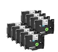 YGUWZ Paquet de 9 Rubans d'étiquettes Noir sur Blanc de 12mm, compatibles avec TZ221 TZ831 TZ141 TZ631 Compatible avec imprimantes d'étiquettes D450 H110(9PK Black on Yellow)