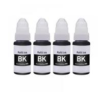 YGUWZ REFOURS À L'ENRE Modification 190 ML Compatible avec G1100 G1110 G2100 G2110 G3100 G3102 G3110 G3111 G4100 G4110 G4111 Printers Remplacement de l'encre GI-190(BK-4pcs)