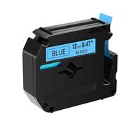 YGUWZ Ruban d'étiquettes Noir sur Blanc Compatible avec Ruban MK 12mm 9mm Compatible avec Fabricants d'étiquettes MK-231 MK131 MK221 MK631 MK121 et PT45M PT85(Black on Blue)