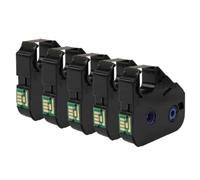 YGUWZ Ruban Noir 12mm x 100m Compatible avec MK-RS100B PT-200BK | Convient à M-11C M-1STD M-1PRO Mk1000 Mk2000 Mk1500 MK2500 ; Lot de 5~10 PCS(5PCS)
