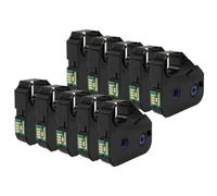 YGUWZ Ruban Noir 12mm x 100m Compatible avec MK-RS100B PT-200BK | Convient à M-11C M-1STD M-1PRO Mk1000 Mk2000 Mk1500 MK2500 ; Lot de 5~10 PCS(10PCS)