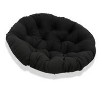 YGWRQY 110cm Coussin pour Loveuse Fauteuil Rond Impermeable Coussin Salon de Jardin Exterieur Coussin Fauteuil Papasan Coussin Chaise Ronde Rotin Coussin Balcon, Terrasse - Noir