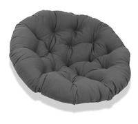 YGWRQY 140cm Coussin pour Loveuse Fauteuil Rond Impermeable Coussin Salon de Jardin Exterieur Coussin Fauteuil Papasan Coussin Chaise Ronde Rotin Coussin Balcon, Terrasse - Gris