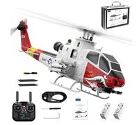 YGWXYYZJ Hélicoptère radiocommandé Cobra RTF stabilisé par GPS sans Barre de stabilisation Double Moteur brushless et système de vol Intelligent lidar Double Batterie pour Adultes et débutants(White)