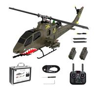 YGWXYYZJ Hélicoptère radiocommandé électrique Airwolf RTF avec Double Batterie pour Un vol Stable et émetteur Radio 2.4 GHz amélioré Micro modèle radiocommandé pour Adultes/débutants/avancés(Green)