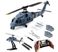YGWXYYZJ Hélicoptère radiocommandé Militaire avec caméra 8K et écran intégré Maintien d'altitude à Distance Moteur brushless avec Flux Optique Mode Stationnaire lumières LED pour Adultes
