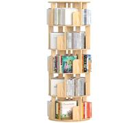 YGYQZ Bibliothèque rotative en bois de pin pour enfants à 5 niveaux - Étagère ronde en bois de pin - Affichage à 360° - Étagère étroite - Organisateur pour enfants et adultes