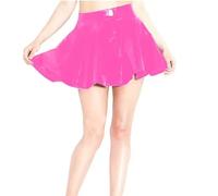 YGZHANYUANOKU Jupes plissées en cuir PVC - Mini-jupe de pole dance Sissy Clubwear - Costume de cosplay personnalisable, rose, 4XL
