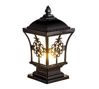 YGZPALH Applique murale de jardin rustique de style européen, finition noire, avec abat-jour en acrylique et culot E27, idéale pour l'avant de votre maison, votre jardin, votre porche ou votre allée.