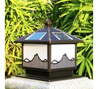YGZPALH Colonnes Lumineuses Haute Tension Câblées, 15,7 Pouces, Carrées, Pour Poteaux Extérieurs En Bois De 4 X 4 Et 5 X 5, Lampes Solaires LED, Blanc Chaud 3 000 K, Pour Poteaux De Clôture